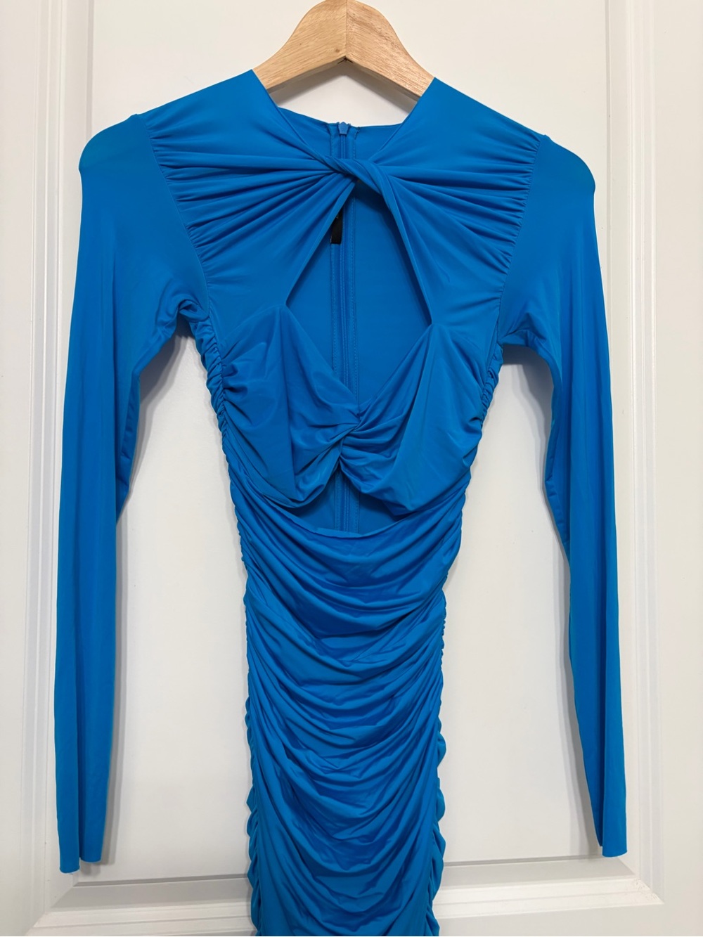 Alex Perry Blue Colt Ruched Mini Dress. - Picture 7 of 14